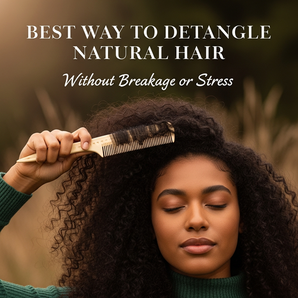 BEST WAY TO DETANGLE NATURAL HAIR WITHOUT BREAKAGE OR STRESS