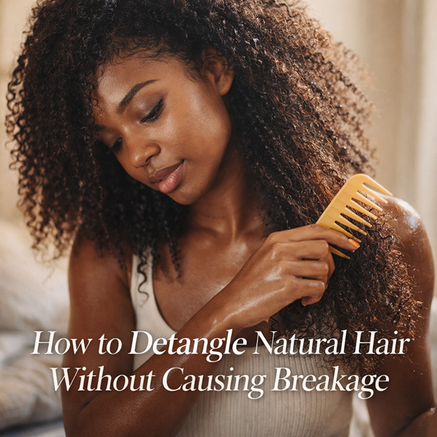 HOW TO DETANGLE NATURAL HAIR WITHOUT CAUSING BREAKAGE