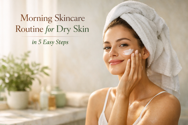 MORNING SKINCARE ROUTINE FOR DRY SKIN IN 5 EASY STEPS