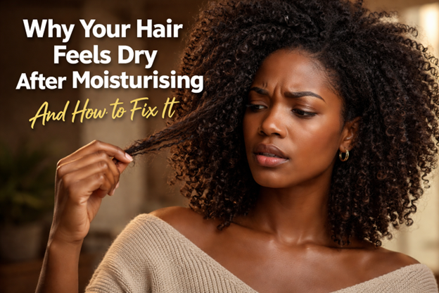 WHY YOUR HAIR FEELS DRY EVEN AFTER MOISTURIZING
