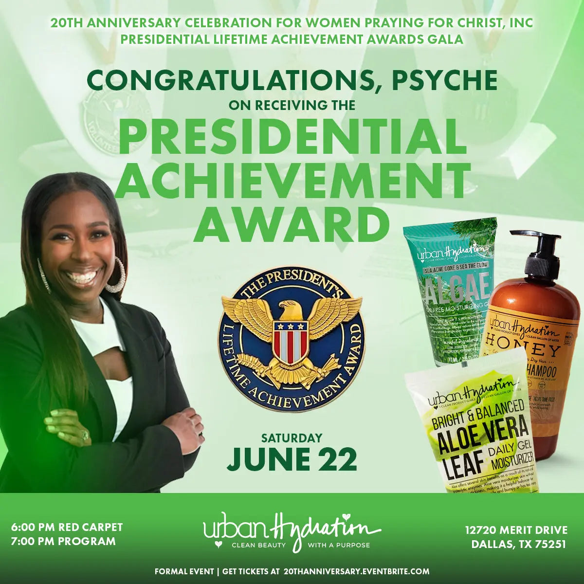 Celebrating-Psyche-Terry-Presidential-Lifetime-Achievement-Award-Recipient Urban Hydration