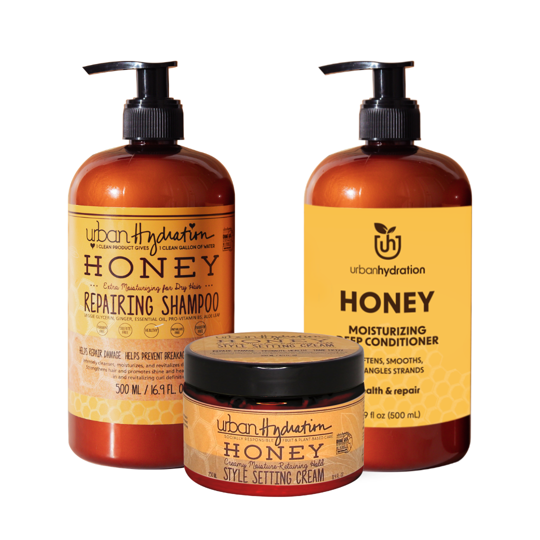 Urban Hydration Honey Health & Repair Haircare Wash & Style 3pc Set