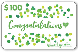 Urban Hydration "Congrats" $100 Gift Card Urban Hydration