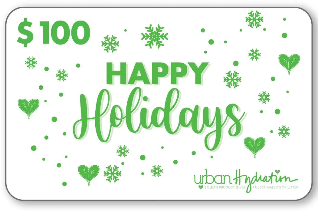 Urban Hydration "Happy Holidays" $100 Gift Card Urban Hydration