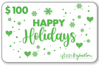 Urban Hydration "Happy Holidays" $100 Gift Card Urban Hydration