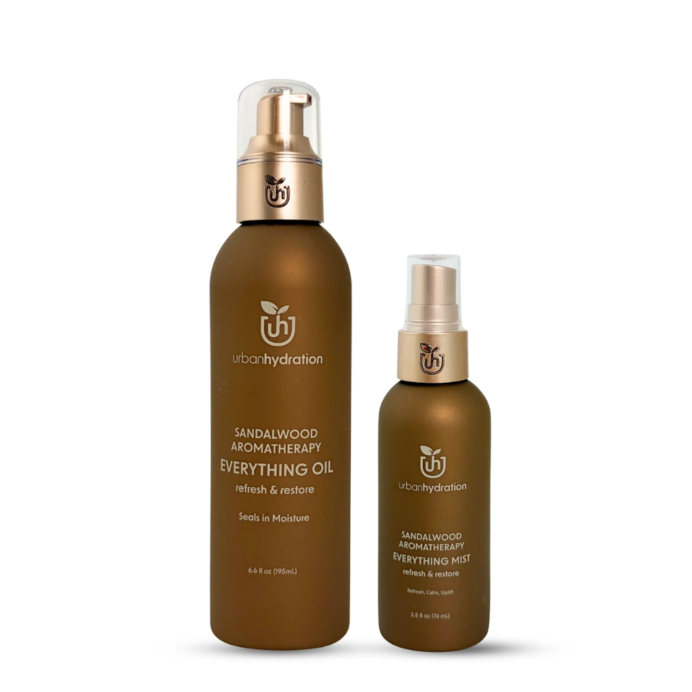 [Urban Hydration] Vanilla + Sandalwood Bath & Body Collection | 5-Piece Self-Care Set | Bubble Bath + Body Oils + Body Mists | Moisturize + Refresh