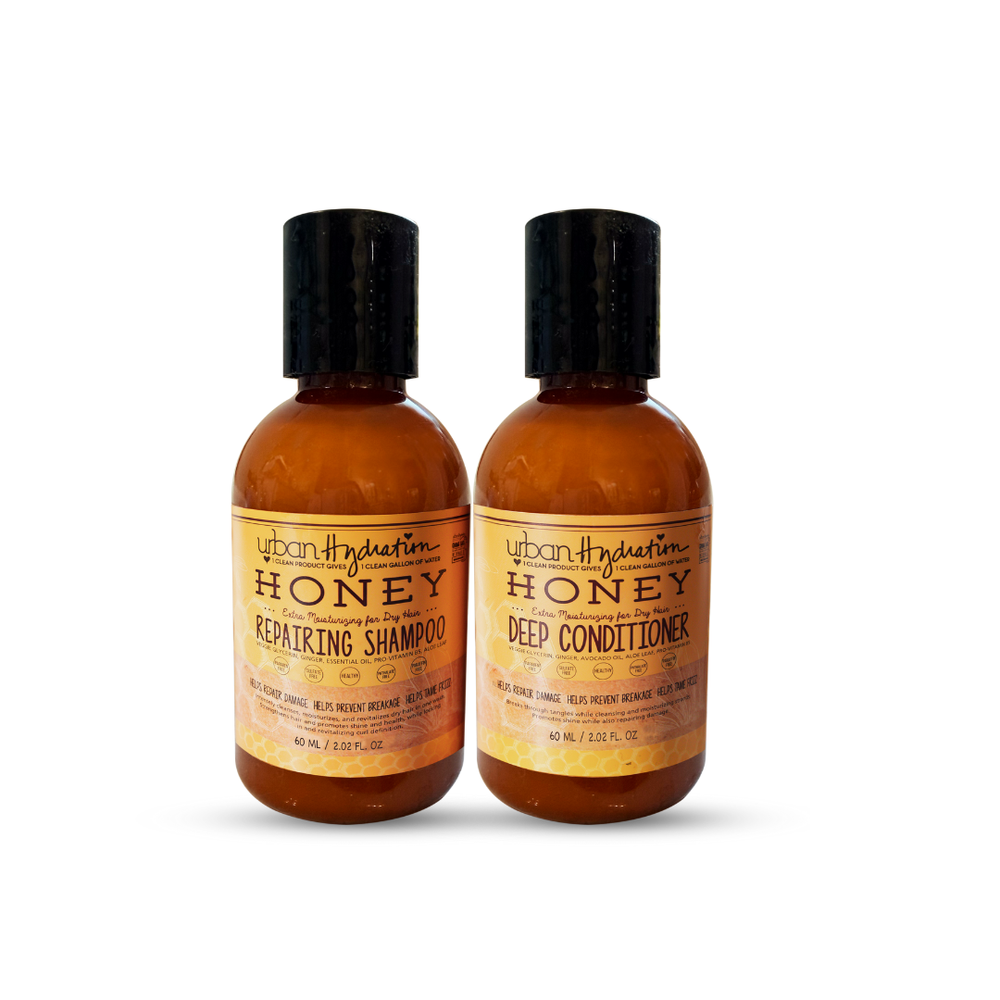 Urban Hydration Honey Health & Repair Haircare Shampoo & Conditioner 2pc Travel & Trial Set