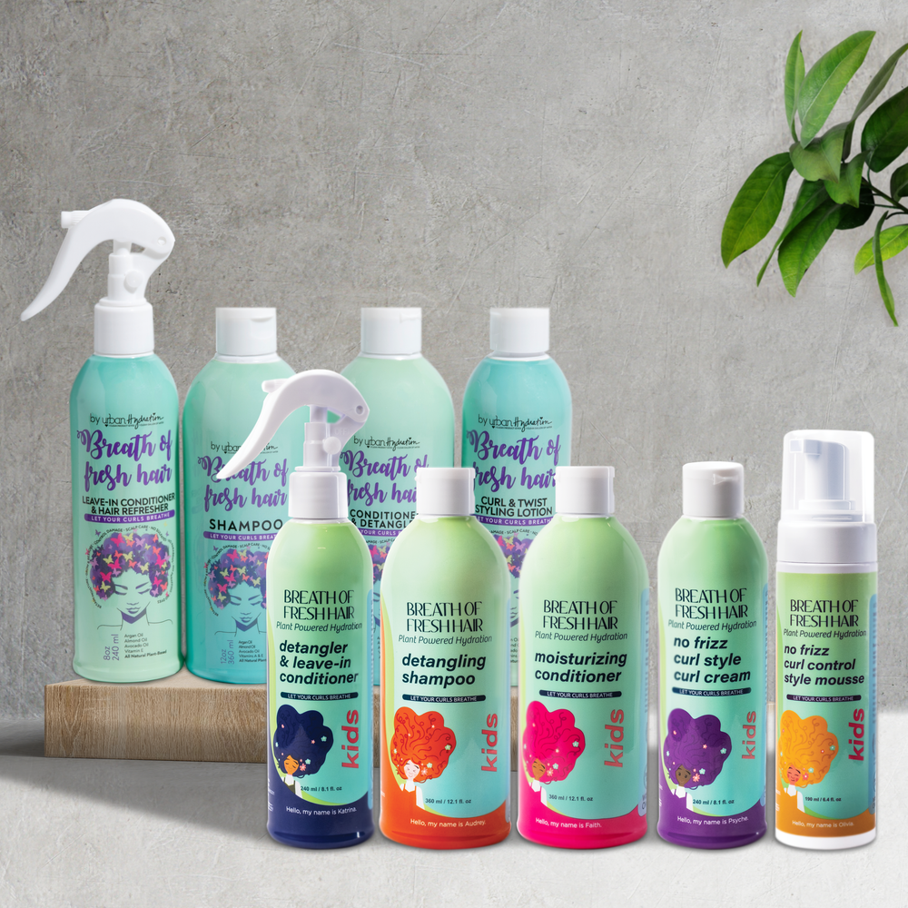Urban Hydration Breath of Fresh Hair Mama & Minis Hair Experience 9PC Kit