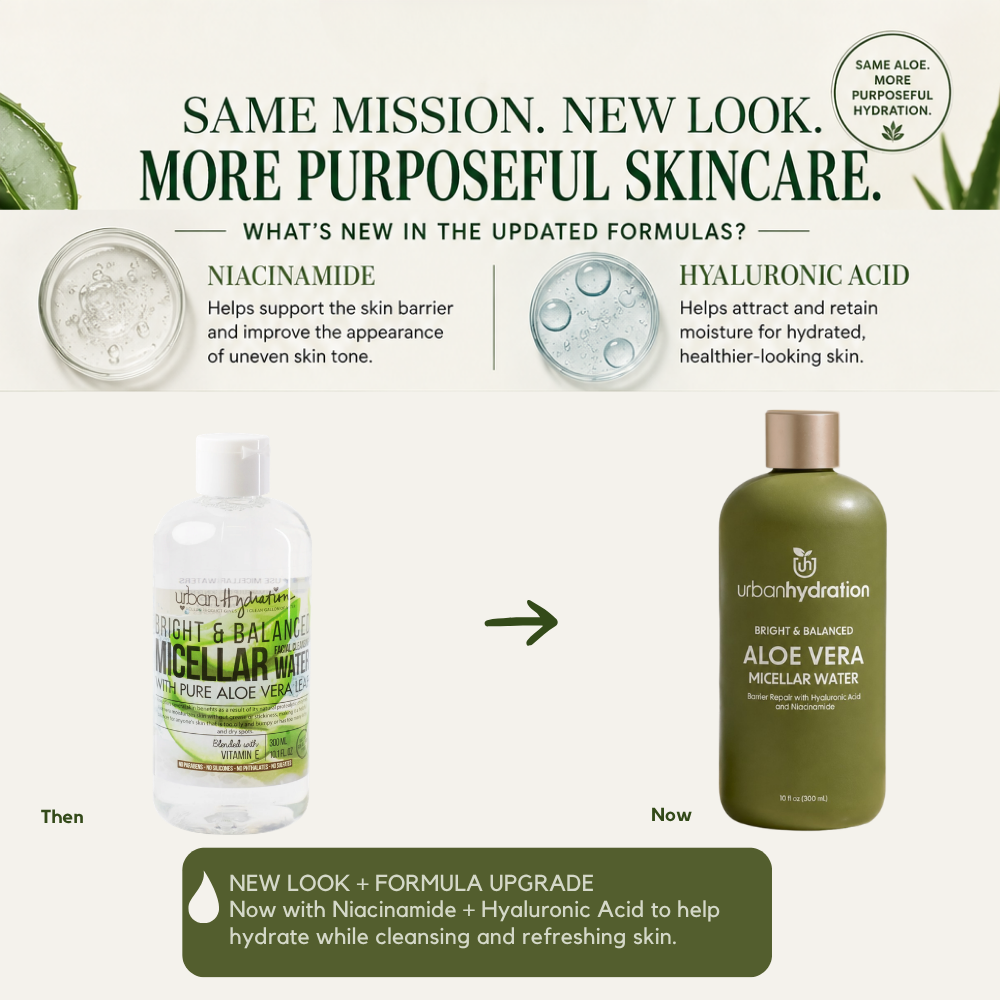 Urban Hydration Bright & Balanced Aloe Vera Leaf Micellar Water 10oz