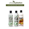 [Urban Hydration] Aloe + Honey Wash Day Hydration Set | 3-Piece Hair Care Routine | Shampoo + Conditioner + Deep Conditioner