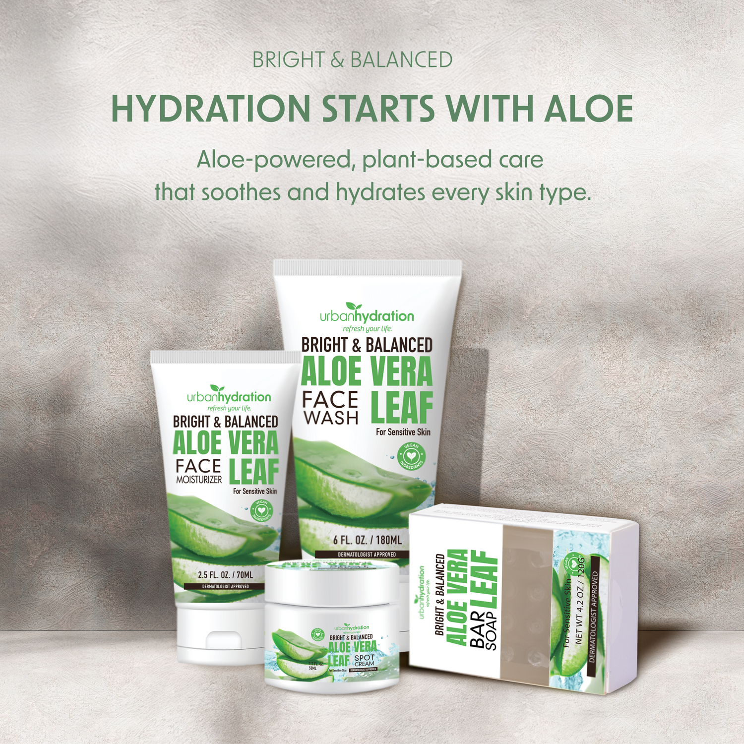 Aloe Vera Cleanse & Hydrate 4pc Set