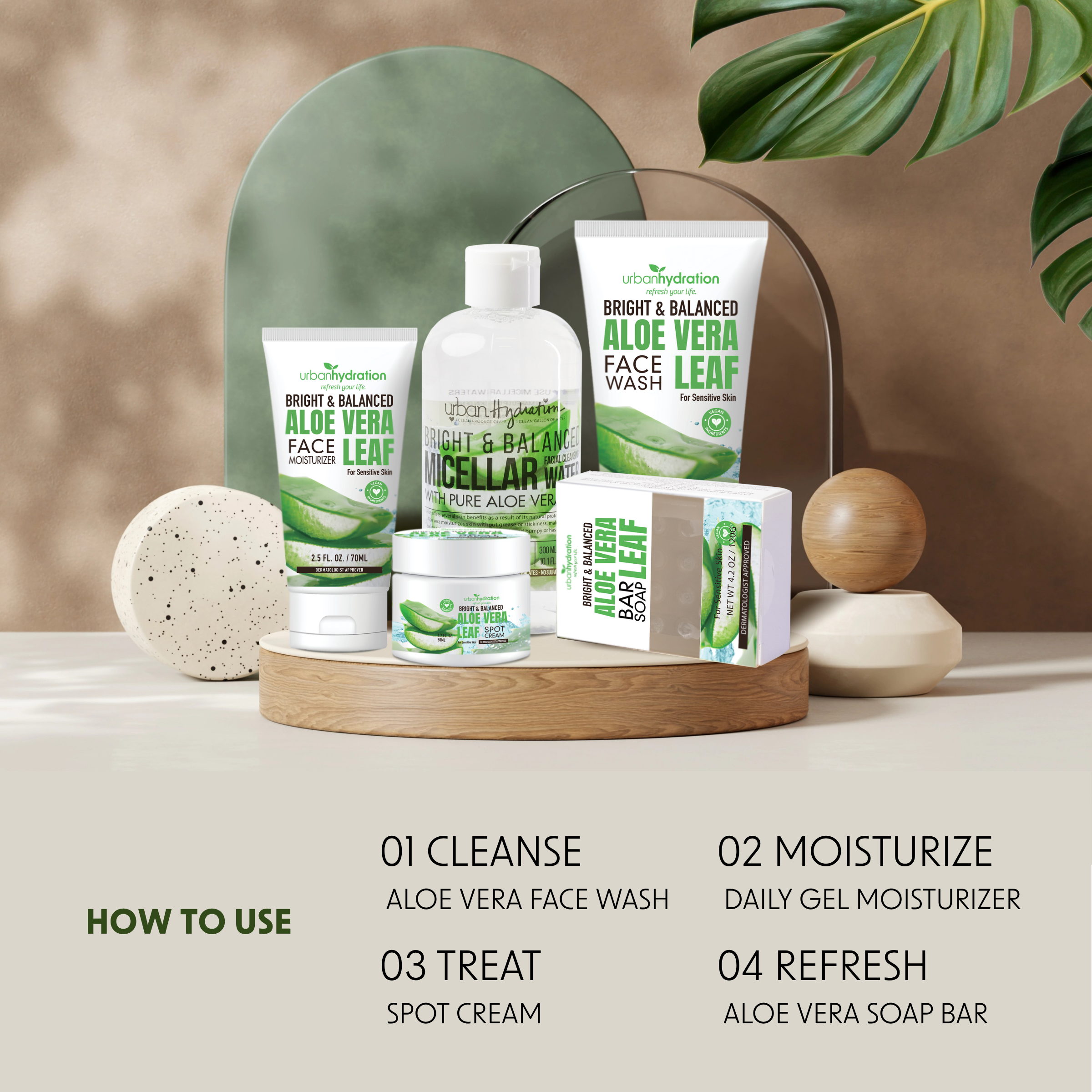 aloe vera plant face routine Aloe Vera Cleanse & Hydrate Set