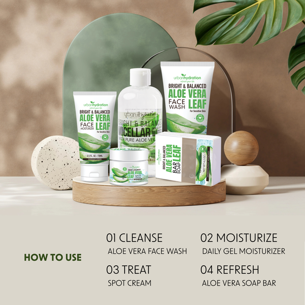 Urban Hydration Morning Routine Aloe Vera Cleanse & Hydrate 5pc Set
