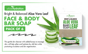 Urban Hydration Aloe Vera Leaf Face & Body Bar Soap - 6 Pack