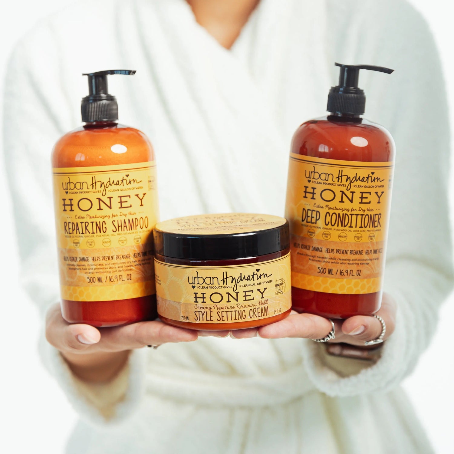 Urban Hydration Honey Health & Repair Haircare Wash & Style 3pc Set Urban Hydration