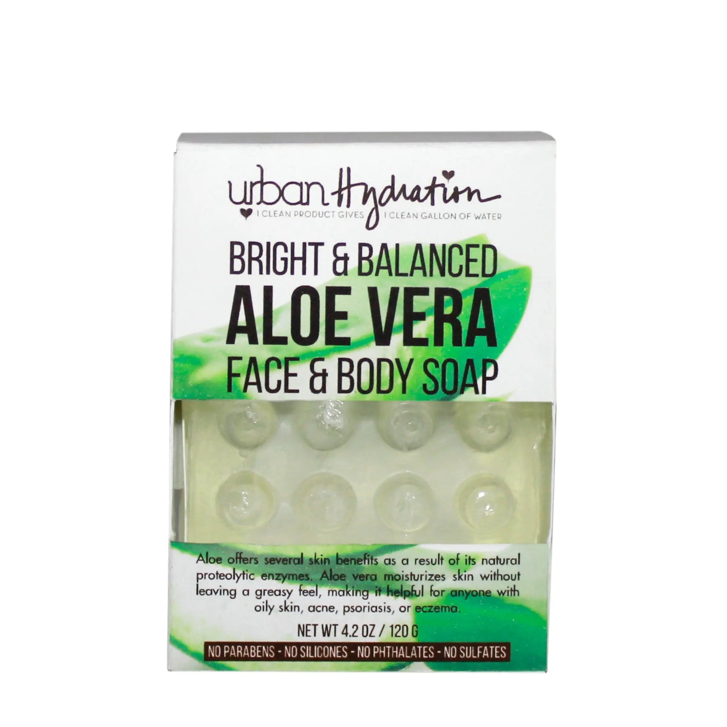 Urban Hydration Aloe Vera Leaf Face & Body Bar Soap Urban Hydration Urban Hydration Aloe Vera Leaf Face & Body Bar Soap Bath  Urban Hydration