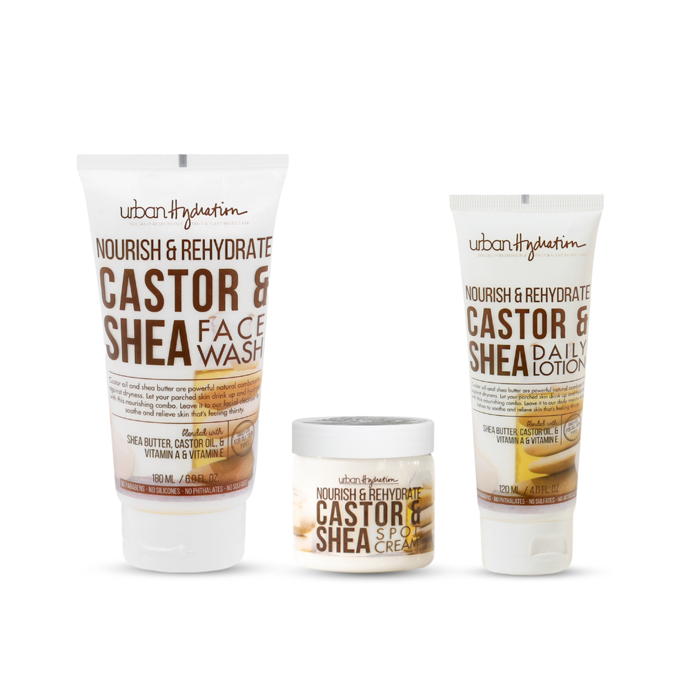 Urban Hydration Castor & Shea Facial Clearing 3pc Set