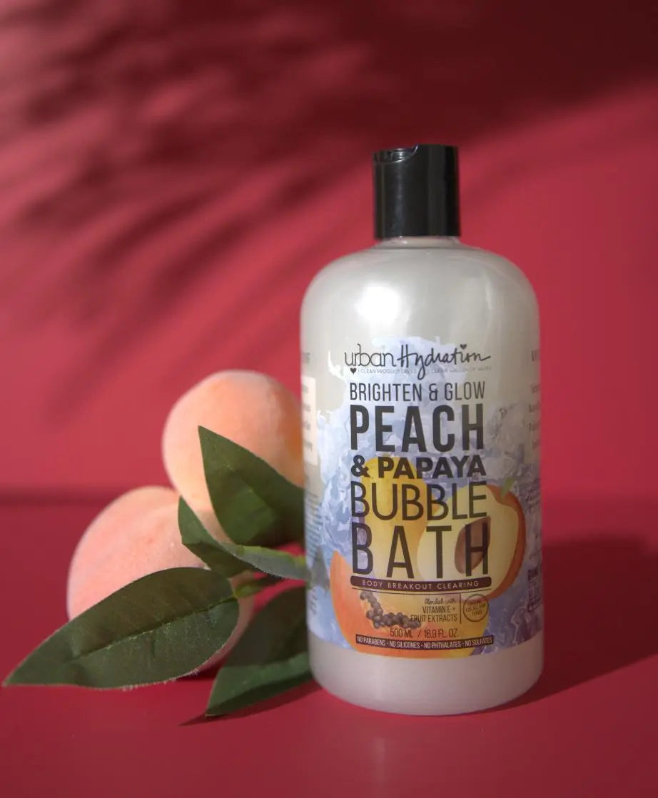 Brighten & Glow Peach & Papaya Bubble Bath Urban Hydration