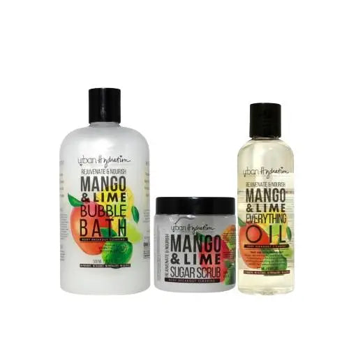 Rejuvenate & Nourish Mango & Lime Bath Essentials 3pc Set Urban Hydration