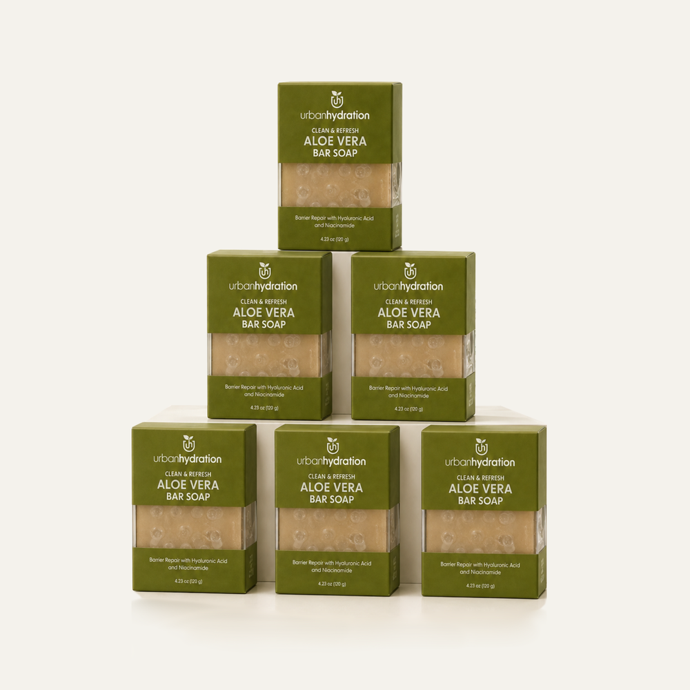 Urban Hydration Aloe Vera Leaf Face & Body Bar Soap - 6 Pack