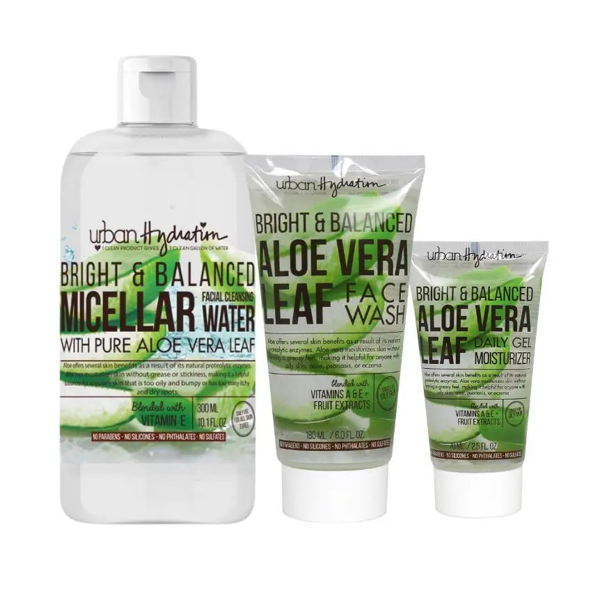 Urban Hydration Bright & Balanced Aloe Vera Cleanse & Hydrate 3pc Set Urban Hydration