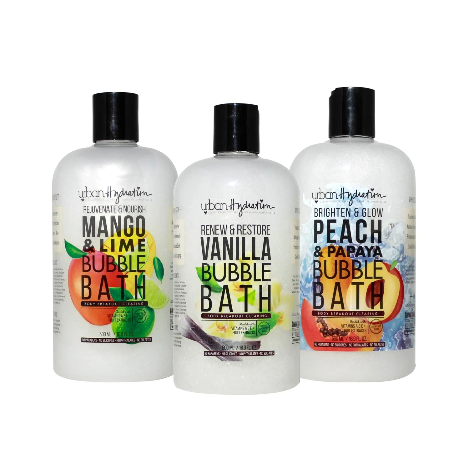 Bubble Bath 3pc Set Urban Hydration