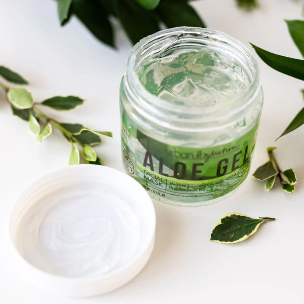 Bright & Balanced Aloe Vera Leaf Facial Gel Mask Lifestyle