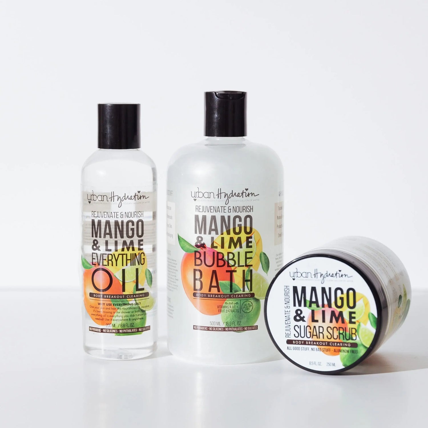 Rejuvenate & Nourish Mango & Lime Bath Essentials 3pc Set Urban Hydration