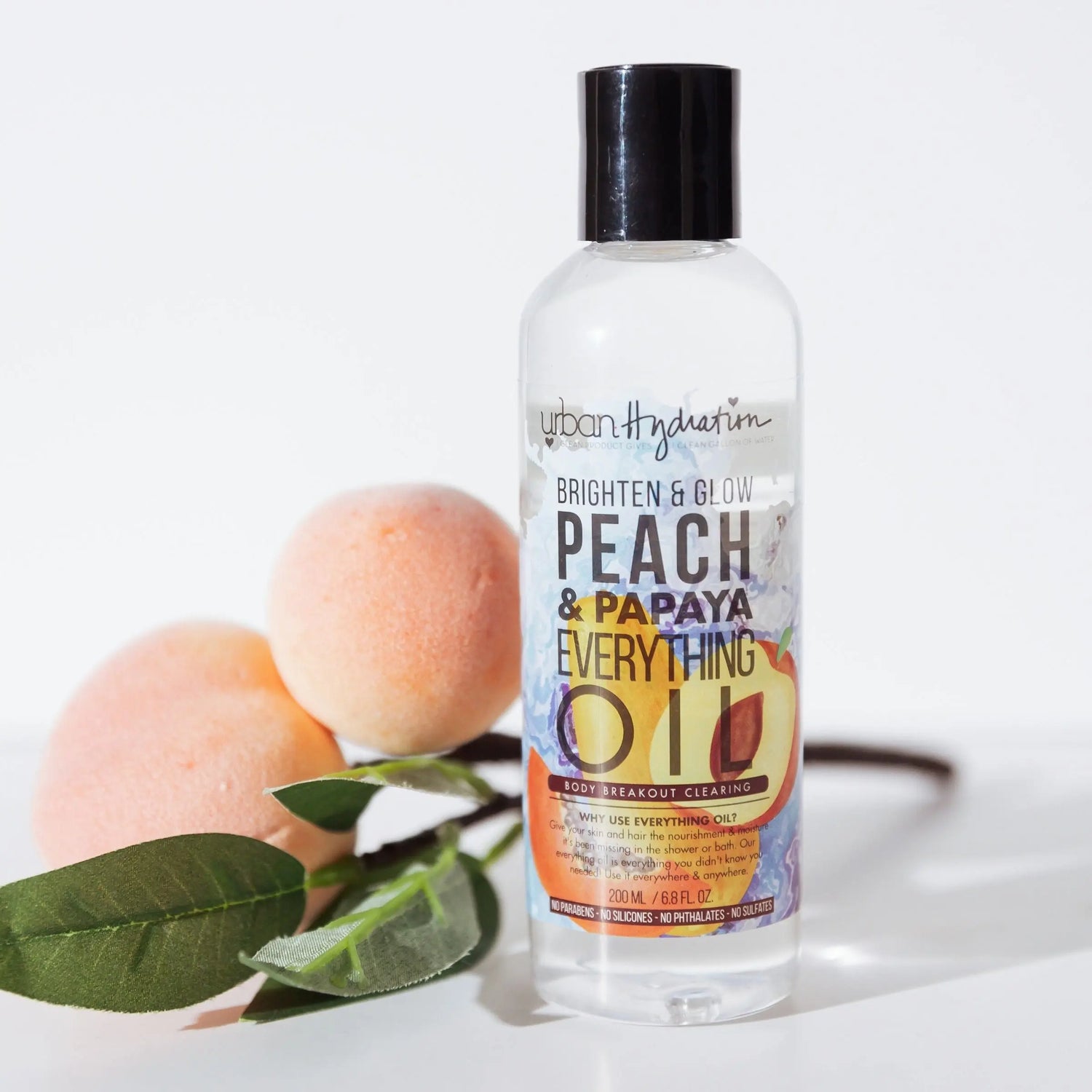 Brighten & Glow Peach & Papaya Bath Essentials 3pc Set Urban Hydration